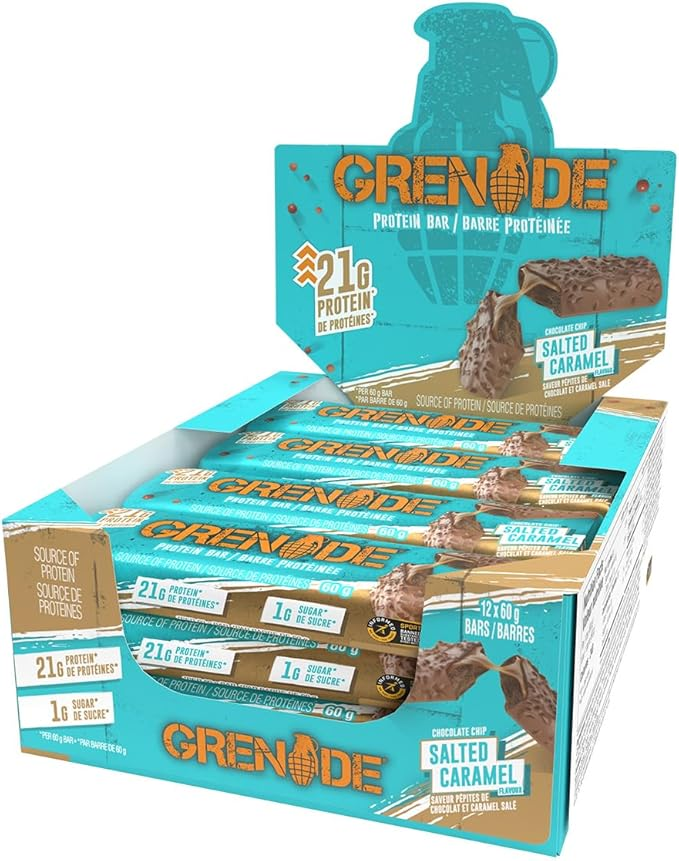 Grenade Chocolate Chip Salted Caramel 60G 12CT